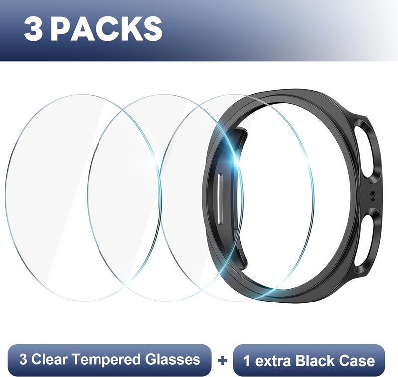 Misxi [3-Pack Tempered Glass Screen Protector with Auto Alignment Tool Kit, Compatible with Samsung Galaxy Watch 8 40mm, Lightweight Ultra-Thin Shockproof Protection for Galaxy Watch8, Clear - Image 2